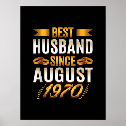Bester Husband seit August 1970 - Funny 50. Poster (Vorne)