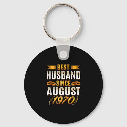 Bester Husband seit August 1970 - Funny 50. Schlüsselanhänger (Vorderseite)