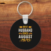 Bester Husband seit August 1970 - Funny 50. Schlüsselanhänger (Vorderseite)