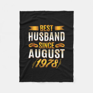 Bester Husband seit August 1978 - Funny 42. Fleecedecke