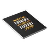 Bester Husband seit August 1978 - Funny 42. Notizblock (angewinkelt)