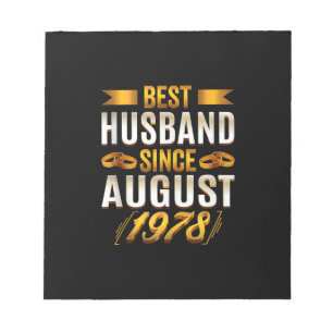 Bester Husband seit August 1978 - Funny 42. Notizblock