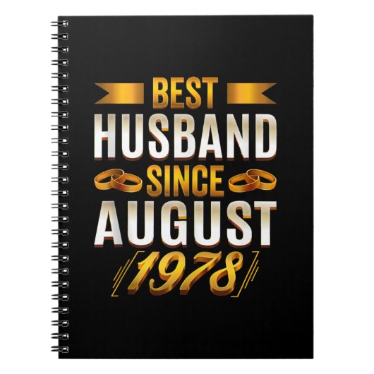 Bester Husband seit August 1978 - Funny 42. Notizblock (Vorderseite)