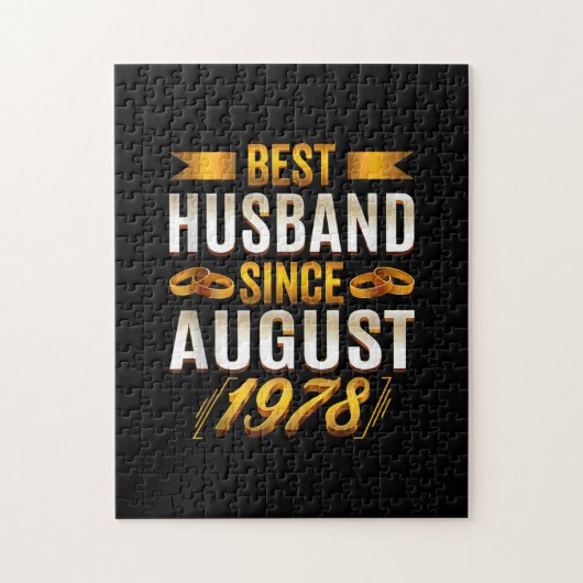 Bester Husband seit August 1978 - Funny 42. Puzzle (Vertikal)