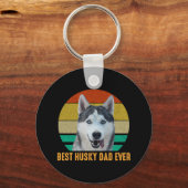 Bester Husky-Vater je Schlüsselanhänger (Vorderseite)