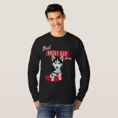 Bester Husky Vater je! T-Shirt (Vorne ganz)