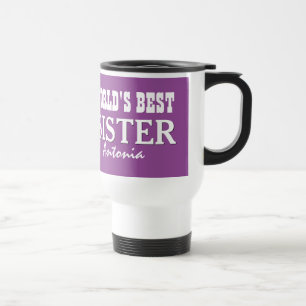 Bester individueller Name LILA A03 die SCHWESTER Reisebecher