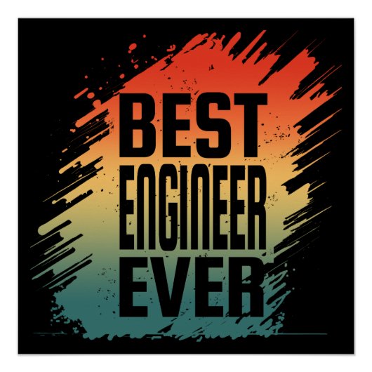 BESTER INGENIEUR ALLERZEITEN POSTER (Vorderseite)