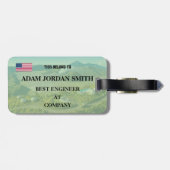 Bester Ingenieur Benutzerdefinierter Firmenname Ge Gepäckanhänger (Rückseite horizontal)