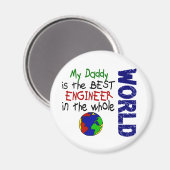 Bester Ingenieur in Welt 2 (Daddy) Magnet (Vorderseite/Rückseite)