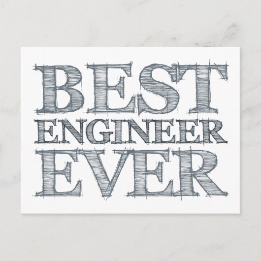 Bester Ingenieur Postkarte (Vorderseite)