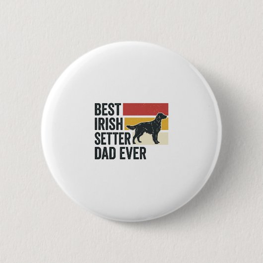 Bester Irischer Setter-Vater Aller Zeiten Vintage- Button (Vorderseite)
