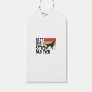 Bester Irischer Setter-Vater Aller Zeiten Vintage- Geschenkanhänger