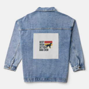 Bester Irischer Setter-Vater Aller Zeiten Vintage- Jeansjacke