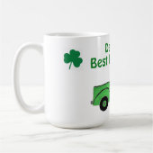 Bester irischer Vater Vintage handbemalter grüner  Kaffeetasse (Links)