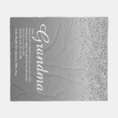 Bester jemals Oma Definition Silver Glitzer Fleecedecke (Vorderseite (Horizontal))