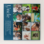 Bester jemals Onkel Foto Collage Spaß Modernes Bla Puzzle (Horizontal)