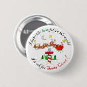 Bester Job im Worlk beim Nordpol Button (Vorne & Hinten)