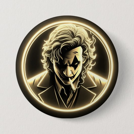 Bester Joker mit gelbem 1-Knopf Button (Vorderseite)