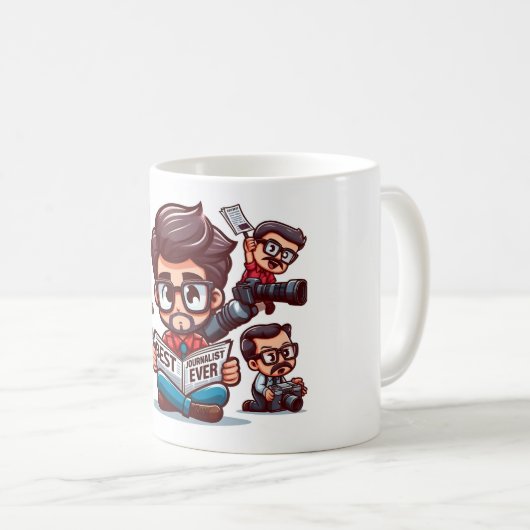 Bester Journalist Kaffeetasse (VorderseiteRechts)