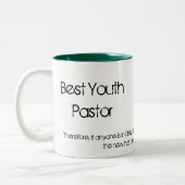 Bester Jugend-Pastor Zweifarbige Tasse (Links)