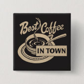 Bester Kaffee der Stadt Button (Vorderseite)