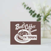 ❝Bester Kaffee der Stadt❞ Postkarte (Stehend Vorderseite)