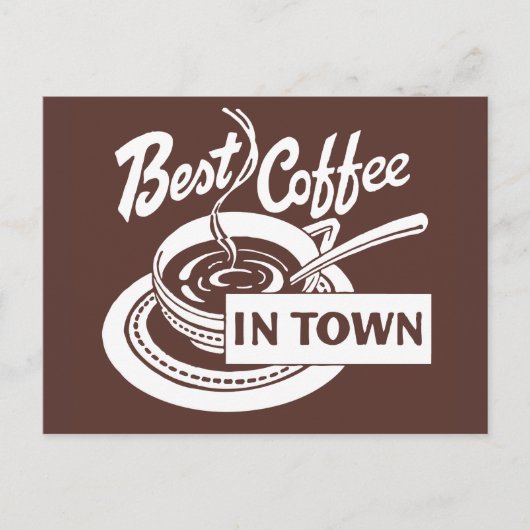 ❝Bester Kaffee der Stadt❞ Postkarte (Vorderseite)
