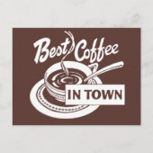 ❝ bester Kaffee in der ❞ Postkarte (Vorderseite)