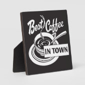 Bester Kaffee in Town White Fotoplatte (Vorderseite)