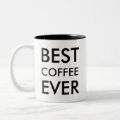 Bester Kaffee je | Coffee lover Gift Zweifarbige Tasse (Links)