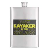 Bester Kajakfahrer in der Galaxie Flachmann (Vorderseite)