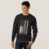 Bester Kampf je - Muay Thai US Flag Thai Boxing Sweatshirt (Vorne ganz)
