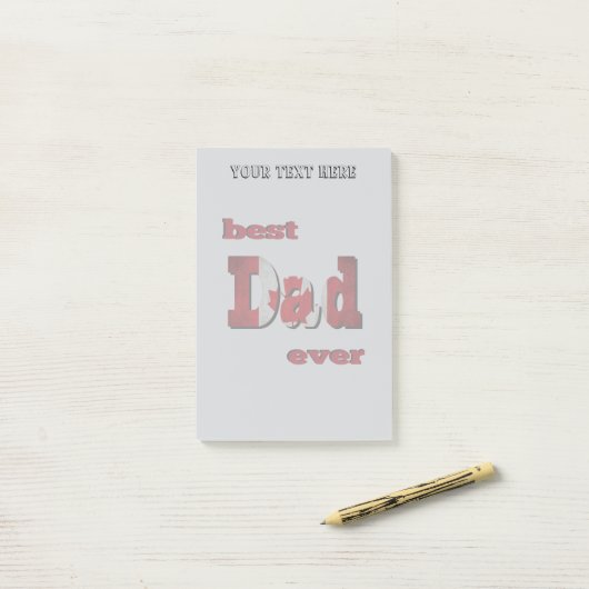 Bester kanadischer Vater je Post-it Klebezettel (Auf Schreibtisch)