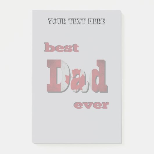 Bester kanadischer Vater je Post-it Klebezettel (Vorderseite)