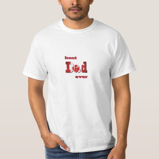 Bester kanadischer Vater je Typografie T-Shirt (Vorderseite)