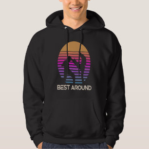 Bester Karate-Gesichtstritt 80er Sonnenuntergangs- Hoodie