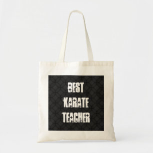 Bester Karate-Lehrer-Schwarzweiss-Schmutz-Geschenk Tragetasche