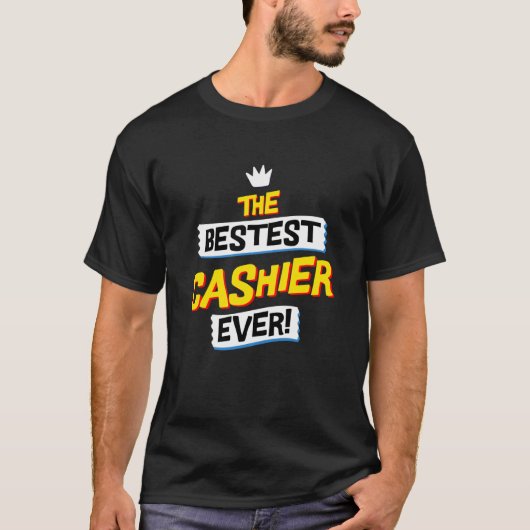 Bester Kassierer, Lustiger Beruf T-Shirt (Vorderseite)