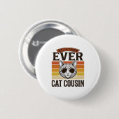 Bester Katzen-Cousin überhaupt Vintage-Katzen-Shir Button (Vorne & Hinten)