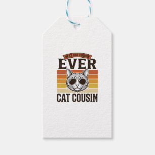 Bester Katzen-Cousin überhaupt Vintage-Katzen-Shir Geschenkanhänger