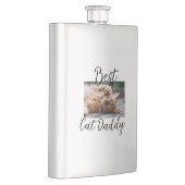 Bester Katzen-Daddy Elterntier-Foto Papa Mama einf Flachmann (Rechts)