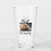 Bester Katzen-Daddy Elterntier-Foto Papa Mama einf Glas (Rückseite)