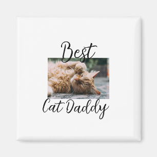 Bester Katzen-Daddy Elterntier-Foto Papa Mama einf Magnet