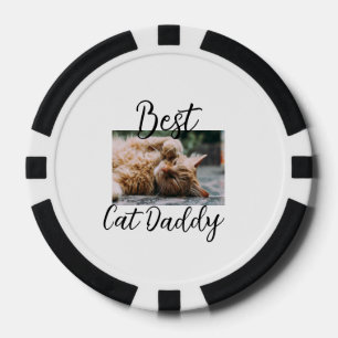 Bester Katzen-Daddy Elterntier-Foto Papa Mama einf Pokerchips