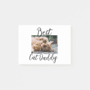 Bester Katzen-Daddy Elterntier-Foto Papa Mama einf Post-it Klebezettel