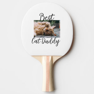 Bester Katzen-Daddy Elterntier-Foto Papa Mama einf Tischtennis Schläger