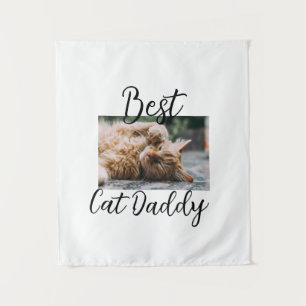 Bester Katzen-Daddy-Elterntier-Foto-Vater-Mutter-e Wandteppich