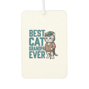 Bester Katzen-Opa Ever Vintage Katzen-Opa-Shirt De Autolufterfrischer