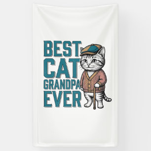 Bester Katzen-Opa Ever Vintage Katzen-Opa-Shirt De Banner